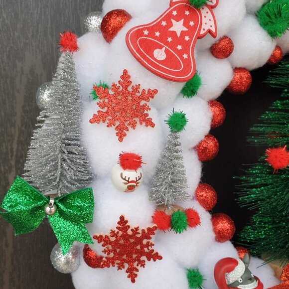 Totoro Wreath Mini Figurine Spirted Away Studio Ghibli Christmas Home Wall Decor - Picture 2 of 12